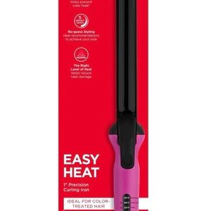 BRAND NEW Revlon Easy Heat 1” Pink Curling Iron